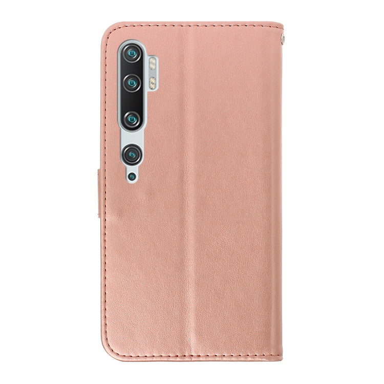 For Xiaomi Note10 / Note10 Pro Plum Blossom Pattern Left and Right Flip Leather Case with Bracket & Card Slot & Wallet & Lanyard
