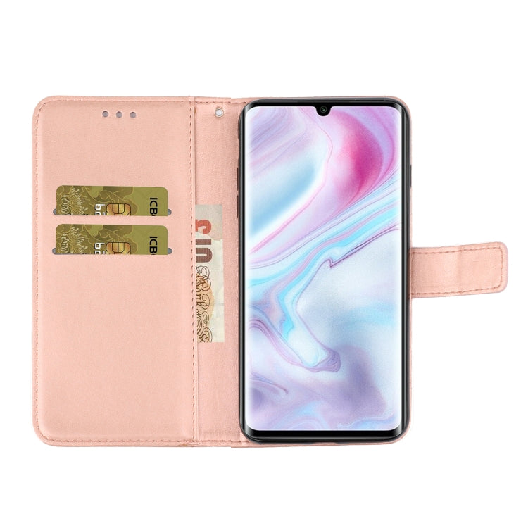 For Xiaomi Note10 / Note10 Pro Plum Blossom Pattern Left and Right Flip Leather Case with Bracket & Card Slot & Wallet & Lanyard