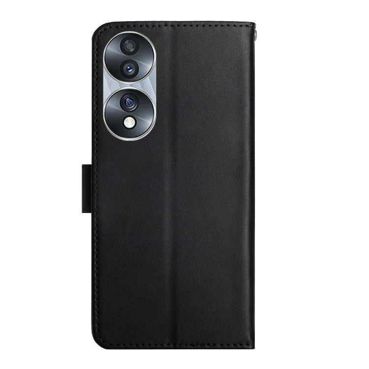 For Honor 70 Genuine Leather Fingerprint-proof Horizontal Flip Phone Case