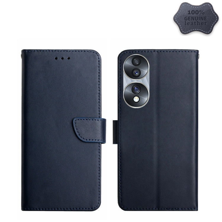 For Honor 70 Genuine Leather Fingerprint-proof Horizontal Flip Phone Case