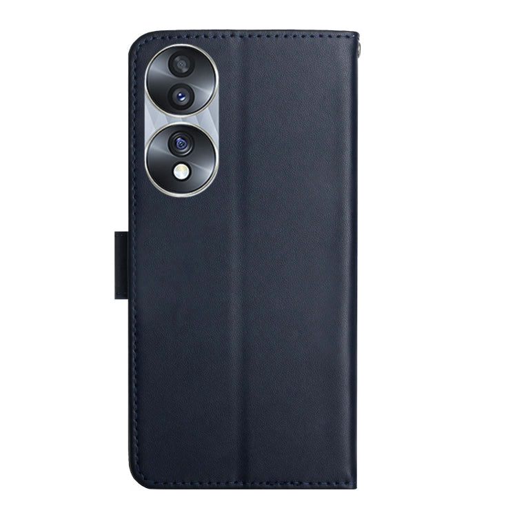 For Honor 70 Genuine Leather Fingerprint-proof Horizontal Flip Phone Case