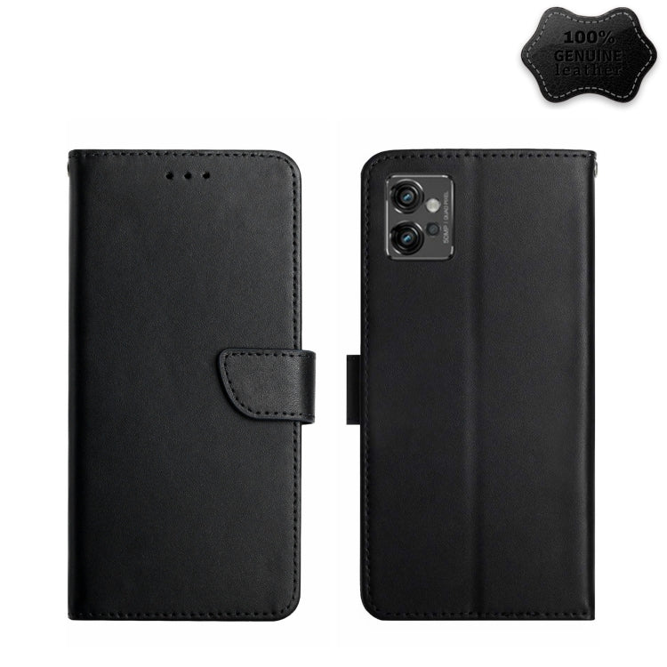For Motorola Moto G32 Genuine Leather Fingerprint-proof Horizontal Flip Phone Case