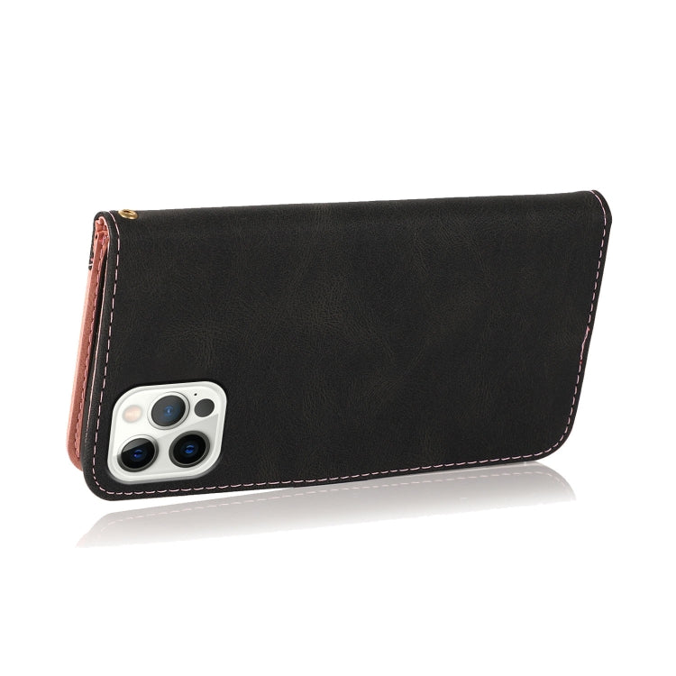 For iPhone 14 Pro Dual-color Stitching Leather Phone Case