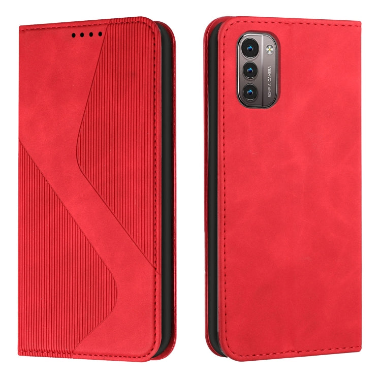 For Nokia G11 / G21 Skin Feel Magnetic S-type Solid Color Leather Phone Case