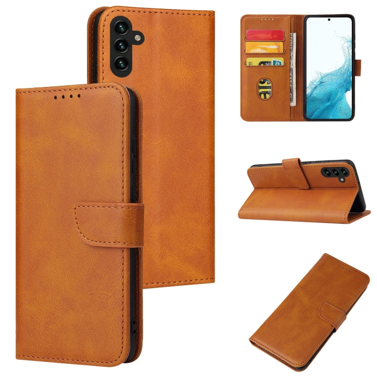 For Samsung Galaxy A13 5G Calf Texture Buckle Flip Leather Phone Case