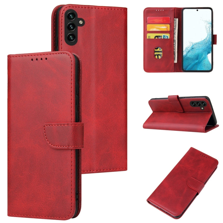 For Samsung Galaxy A13 5G Calf Texture Buckle Flip Leather Phone Case