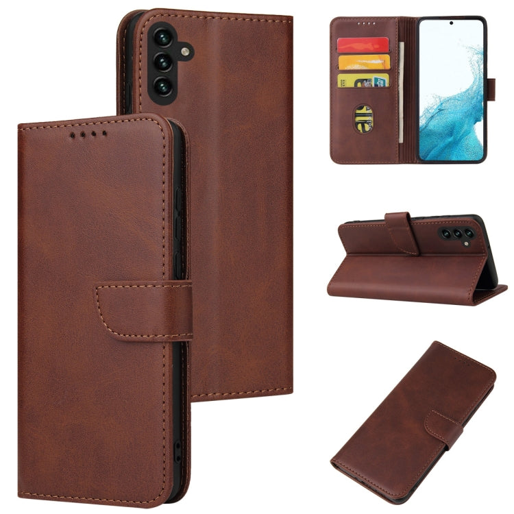 For Samsung Galaxy A13 5G Calf Texture Buckle Flip Leather Phone Case