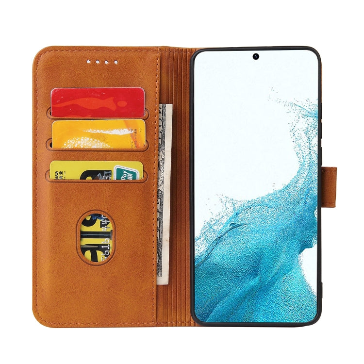 For Samsung Galaxy A73 5G Calf Texture Buckle Flip Leather Phone Case