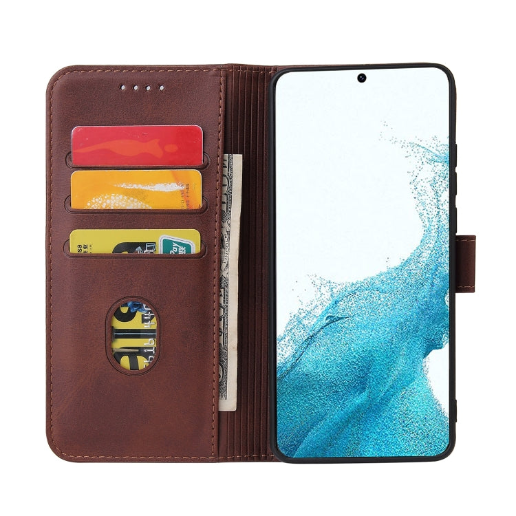 For Samsung Galaxy A73 5G Calf Texture Buckle Flip Leather Phone Case