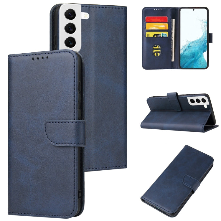 For Samsung Galaxy S22 5G Calf Texture Buckle Flip Leather Phone Case