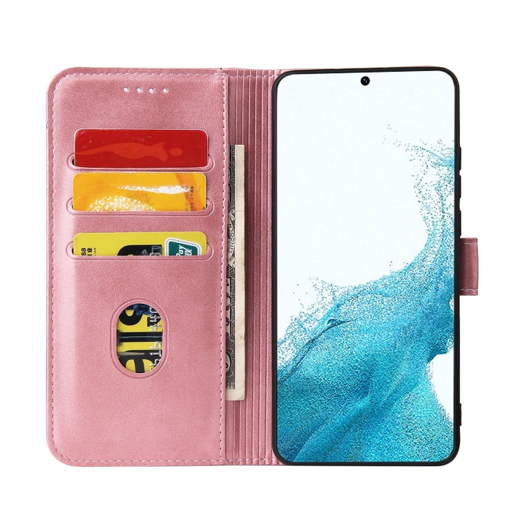 For Samsung Galaxy S22 5G Calf Texture Buckle Flip Leather Phone Case