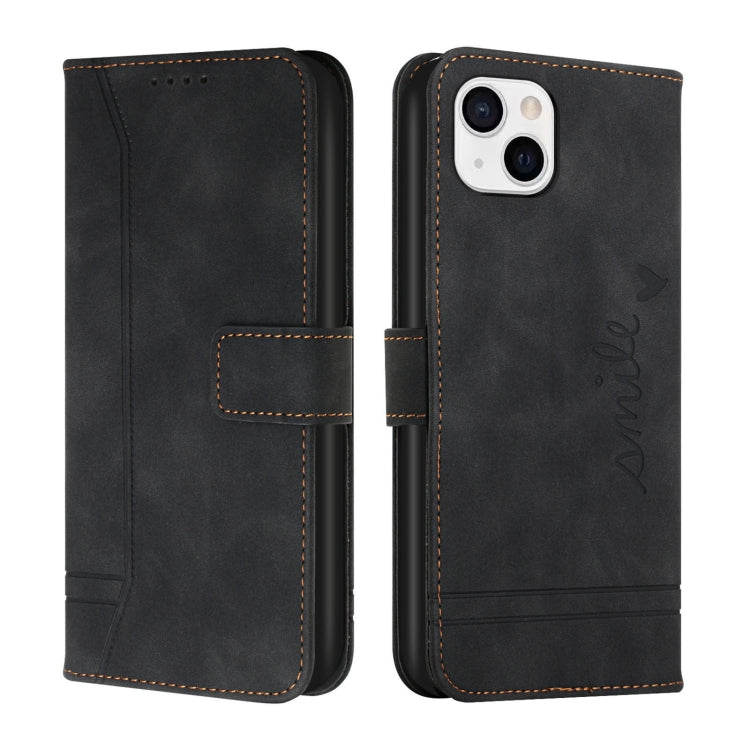 For iPhone 14 Plus Retro Skin Feel Horizontal Flip Leather Phone Case
