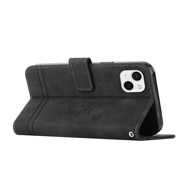 For iPhone 14 Plus Retro Skin Feel Horizontal Flip Leather Phone Case