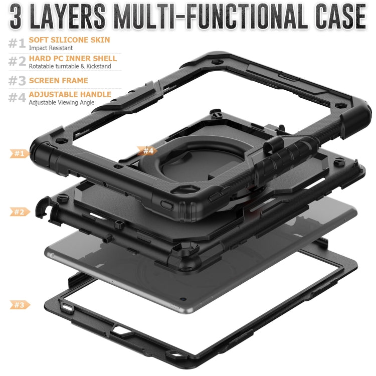 For iPad 10.2 2021 / 2020 / 2019 Bracelet Holder Silicone + PC Tablet Case