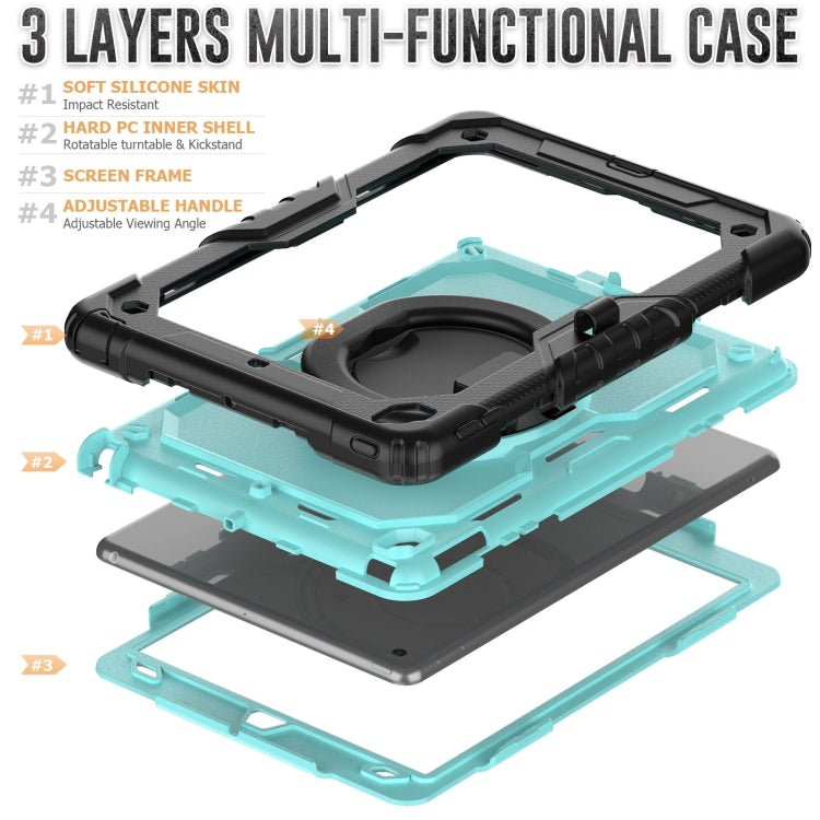 For iPad 10.2 2021 / 2020 / 2019 Bracelet Holder Silicone + PC Tablet Case