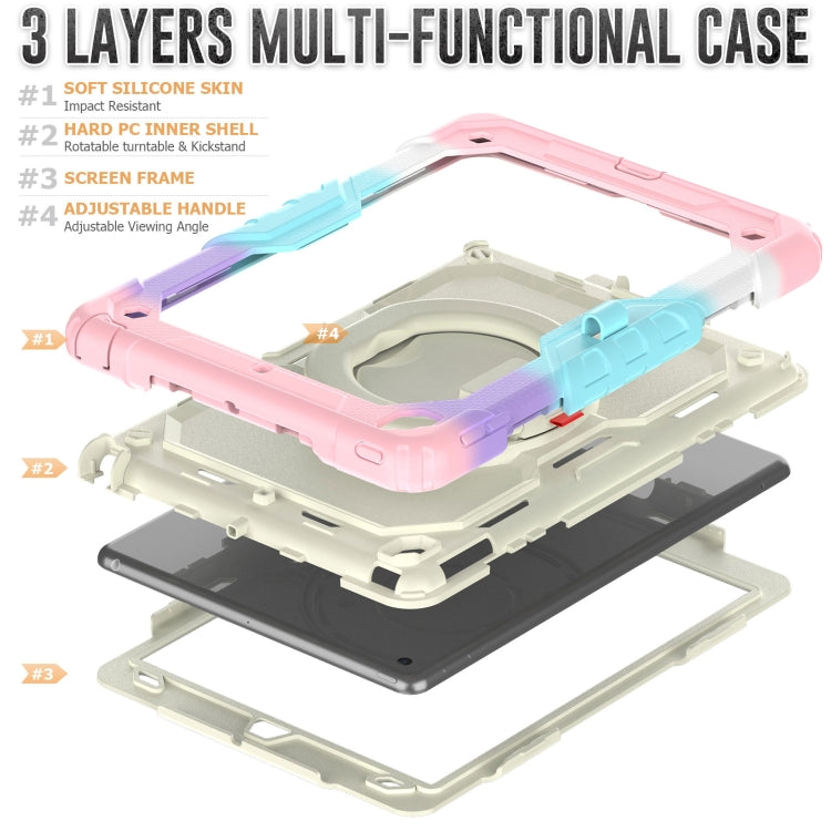For iPad 10.2 2021 / 2020 / 2019 Bracelet Holder Silicone + PC Tablet Case