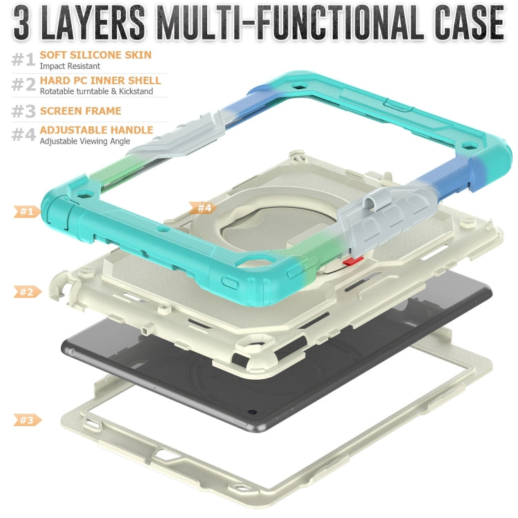 For iPad 10.2 2021 / 2020 / 2019 Bracelet Holder Silicone + PC Tablet Case
