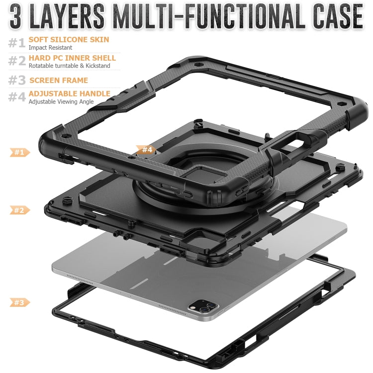 For iPad Pro 12.9 2021 Bracelet Holder Silicone + PC Tablet Case