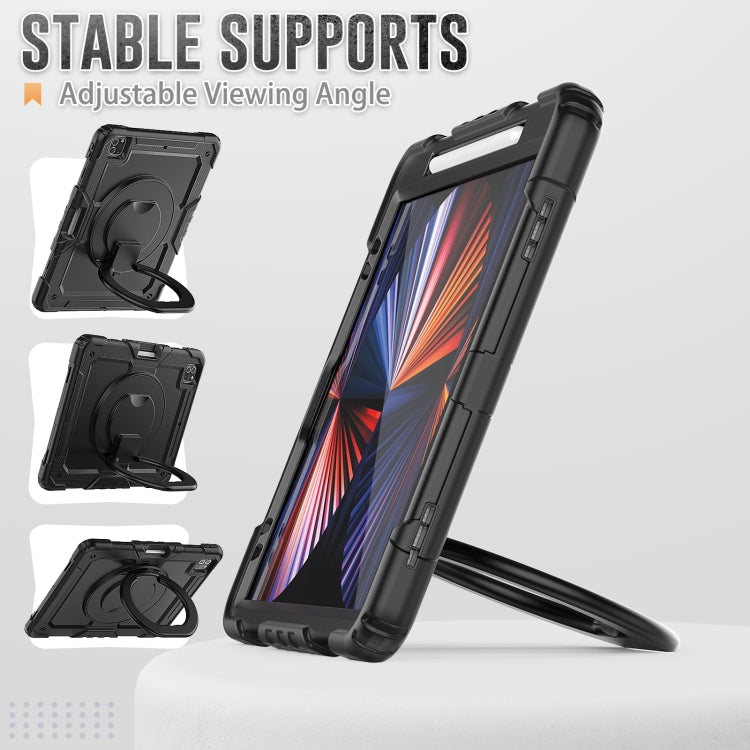 For iPad Pro 12.9 2021 Bracelet Holder Silicone + PC Tablet Case
