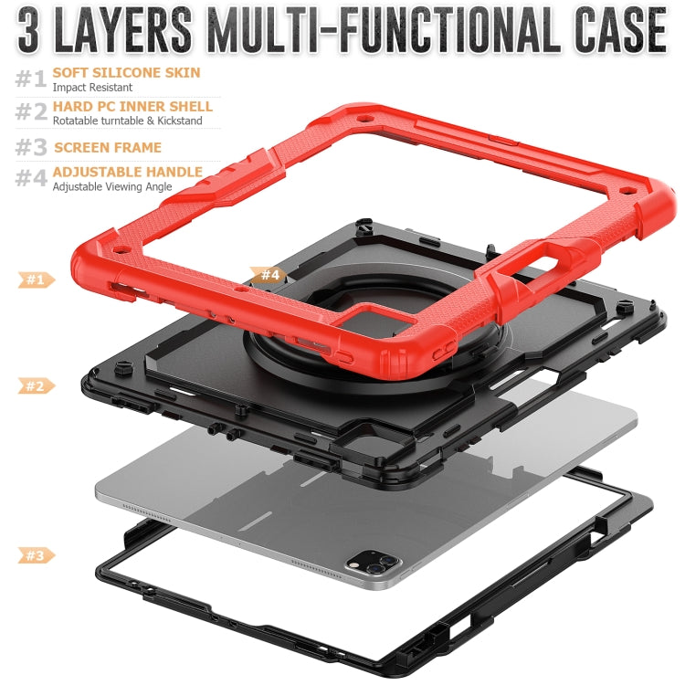 For iPad Pro 12.9 2021 Bracelet Holder Silicone + PC Tablet Case