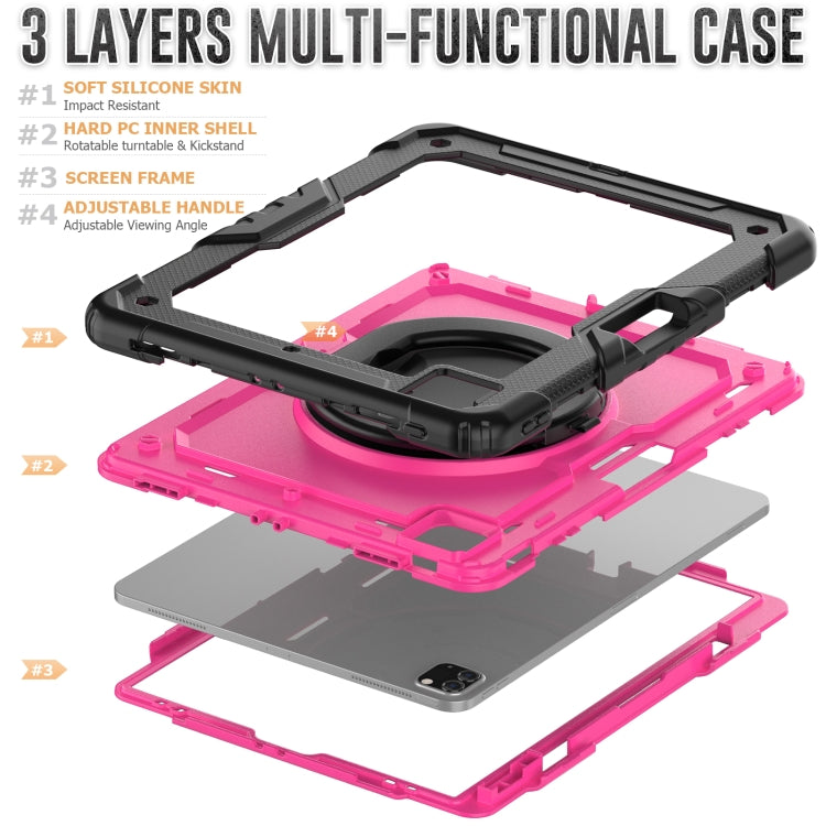 For iPad Pro 12.9 2021 Bracelet Holder Silicone + PC Tablet Case