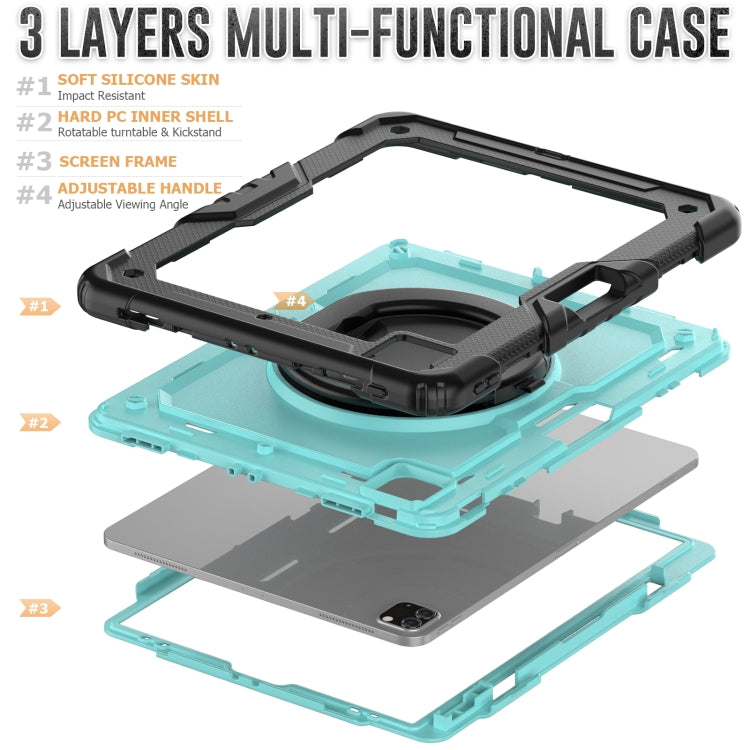 For iPad Pro 12.9 2021 Bracelet Holder Silicone + PC Tablet Case