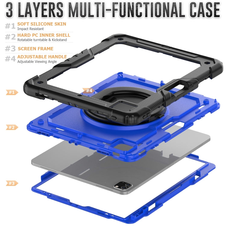 For iPad Pro 12.9 2021 Bracelet Holder Silicone + PC Tablet Case