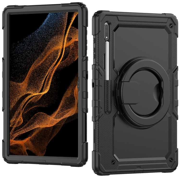 For Samsung Galaxy Tab S8 Ultra Bracelet Holder Silicone + PC Tablet Case