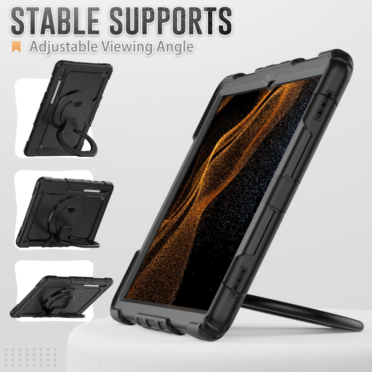 For Samsung Galaxy Tab S8 Ultra Bracelet Holder Silicone + PC Tablet Case