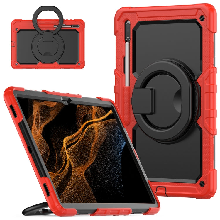 For Samsung Galaxy Tab S8 Ultra Bracelet Holder Silicone + PC Tablet Case