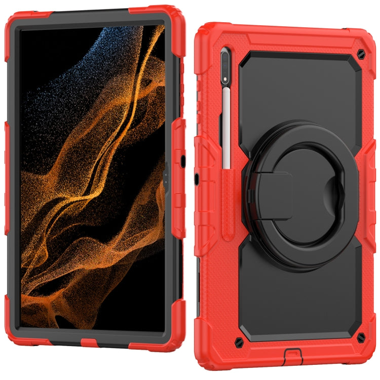 For Samsung Galaxy Tab S8 Ultra Bracelet Holder Silicone + PC Tablet Case