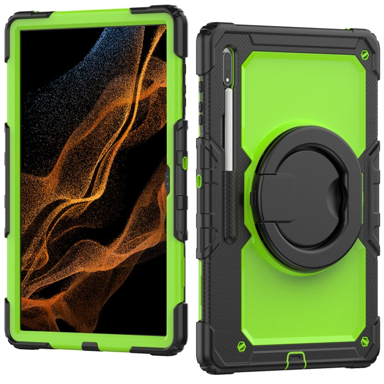 For Samsung Galaxy Tab S8 Ultra Bracelet Holder Silicone + PC Tablet Case