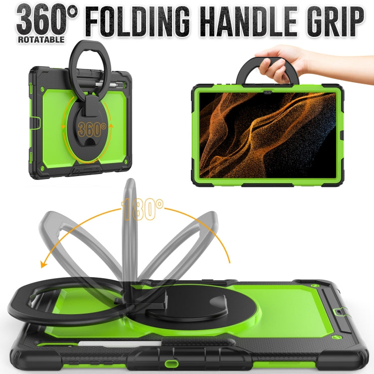 For Samsung Galaxy Tab S8 Ultra Bracelet Holder Silicone + PC Tablet Case