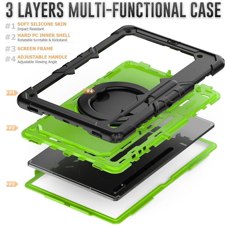 For Samsung Galaxy Tab S8 Ultra Bracelet Holder Silicone + PC Tablet Case