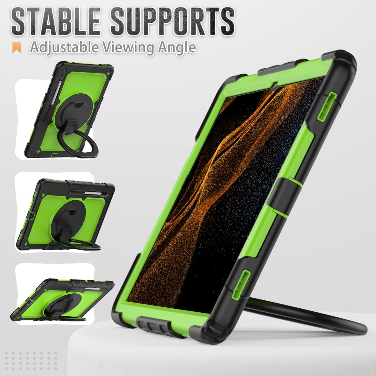 For Samsung Galaxy Tab S8 Ultra Bracelet Holder Silicone + PC Tablet Case