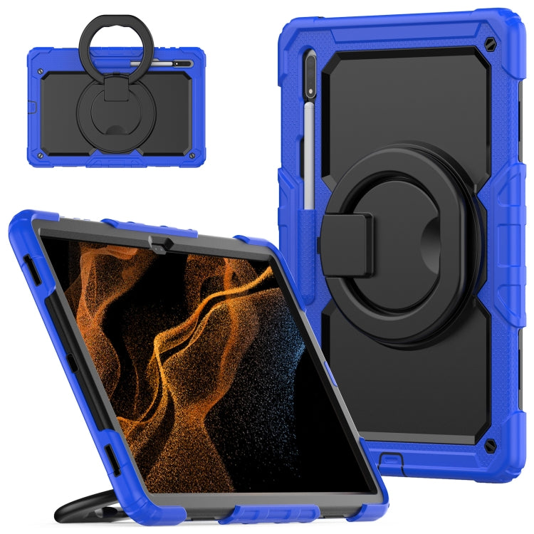 For Samsung Galaxy Tab S8 Ultra Bracelet Holder Silicone + PC Tablet Case