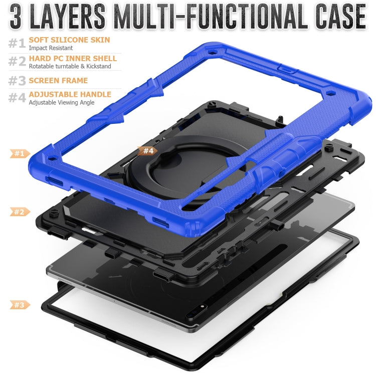 For Samsung Galaxy Tab S8 Ultra Bracelet Holder Silicone + PC Tablet Case