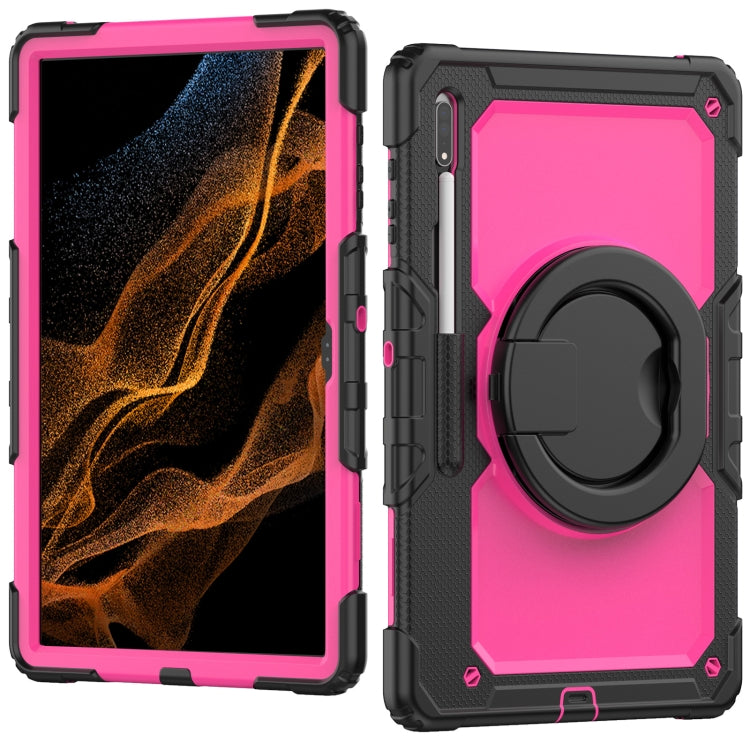 For Samsung Galaxy Tab S8 Ultra Bracelet Holder Silicone + PC Tablet Case