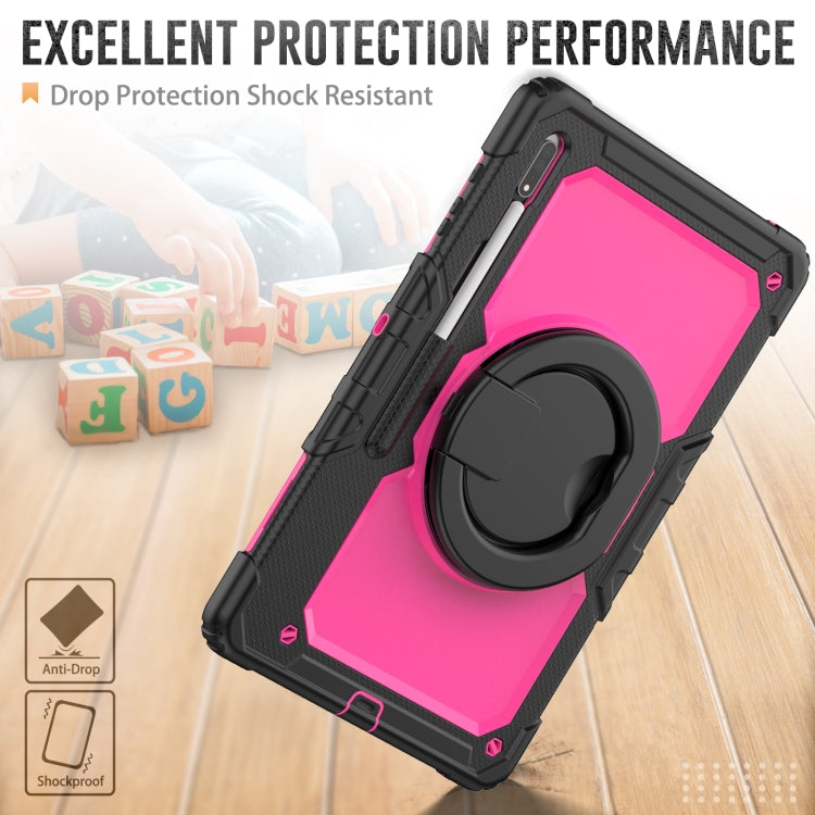 For Samsung Galaxy Tab S8 Ultra Bracelet Holder Silicone + PC Tablet Case