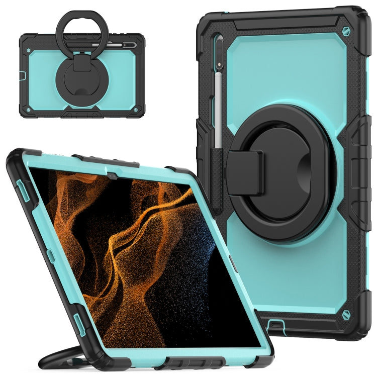 For Samsung Galaxy Tab S8 Ultra Bracelet Holder Silicone + PC Tablet Case