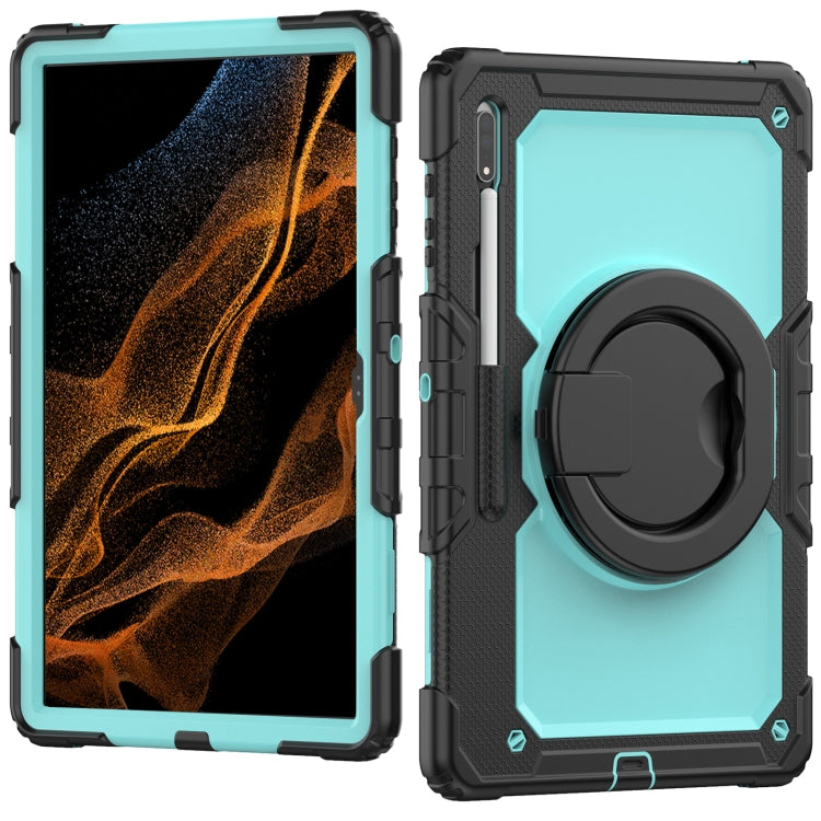 For Samsung Galaxy Tab S8 Ultra Bracelet Holder Silicone + PC Tablet Case