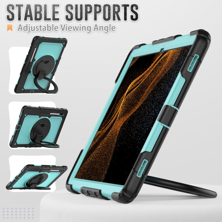 For Samsung Galaxy Tab S8 Ultra Bracelet Holder Silicone + PC Tablet Case