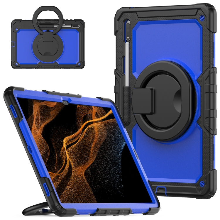For Samsung Galaxy Tab S8 Ultra Bracelet Holder Silicone + PC Tablet Case