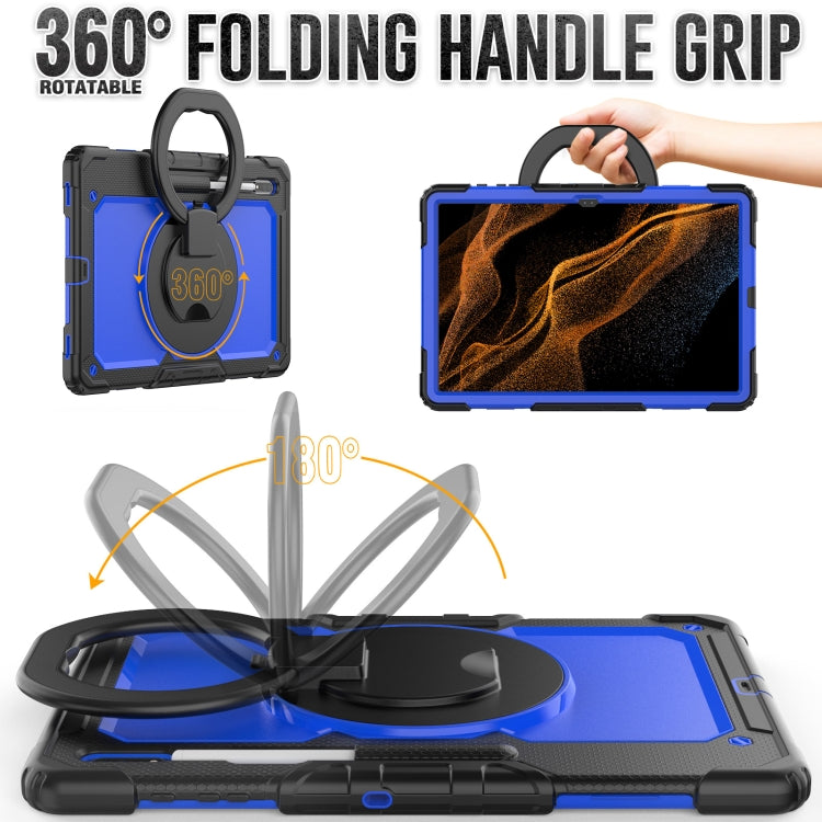 For Samsung Galaxy Tab S8 Ultra Bracelet Holder Silicone + PC Tablet Case
