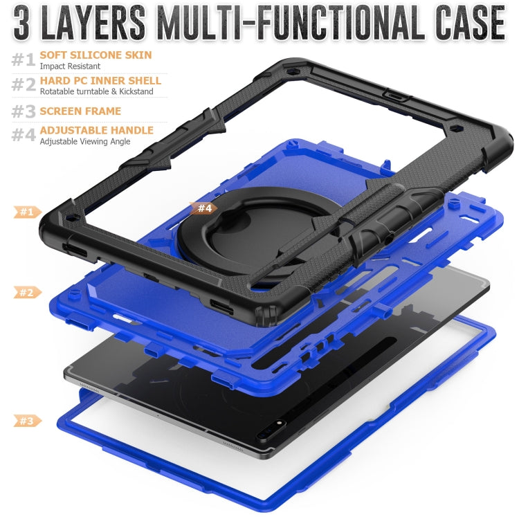 For Samsung Galaxy Tab S8 Ultra Bracelet Holder Silicone + PC Tablet Case