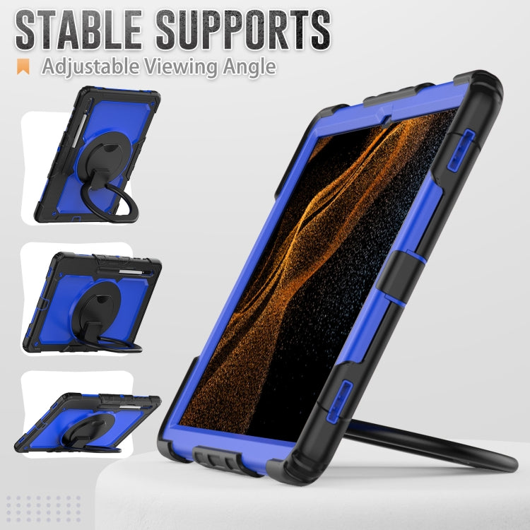 For Samsung Galaxy Tab S8 Ultra Bracelet Holder Silicone + PC Tablet Case
