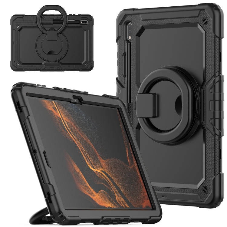For Samsung Galaxy Tab S8+ / S7+ Bracelet Holder Silicone + PC Tablet Case