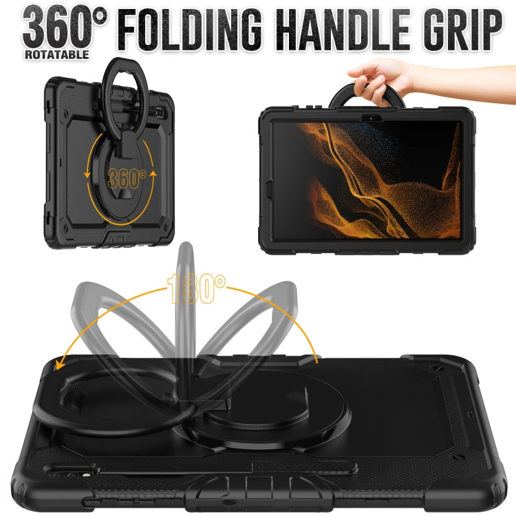 For Samsung Galaxy Tab S8+ / S7+ Bracelet Holder Silicone + PC Tablet Case