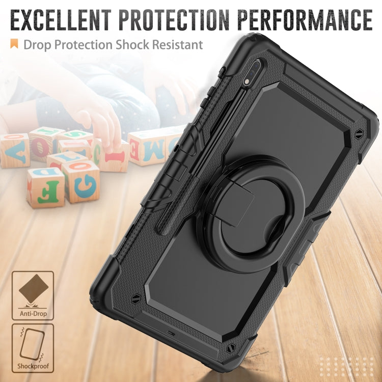 For Samsung Galaxy Tab S8+ / S7+ Bracelet Holder Silicone + PC Tablet Case