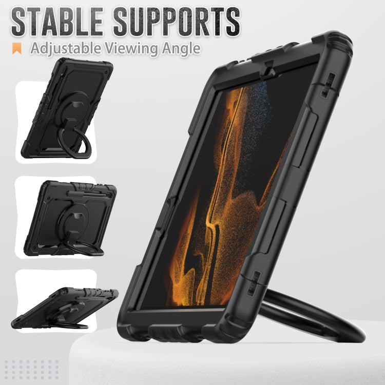 For Samsung Galaxy Tab S8+ / S7+ Bracelet Holder Silicone + PC Tablet Case